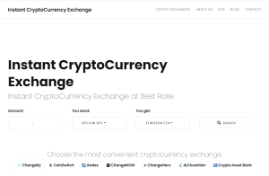 Instant Cryptocurrency Exchange